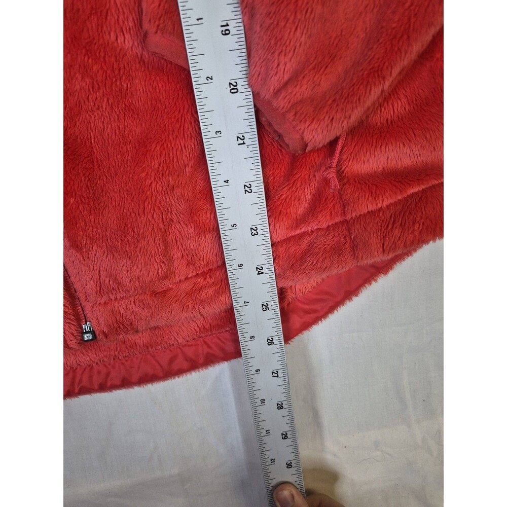 The North Face Osito Jacket Womens Size Medium Bright Red Fleece Full Zip Soft - Picture 7 of 16